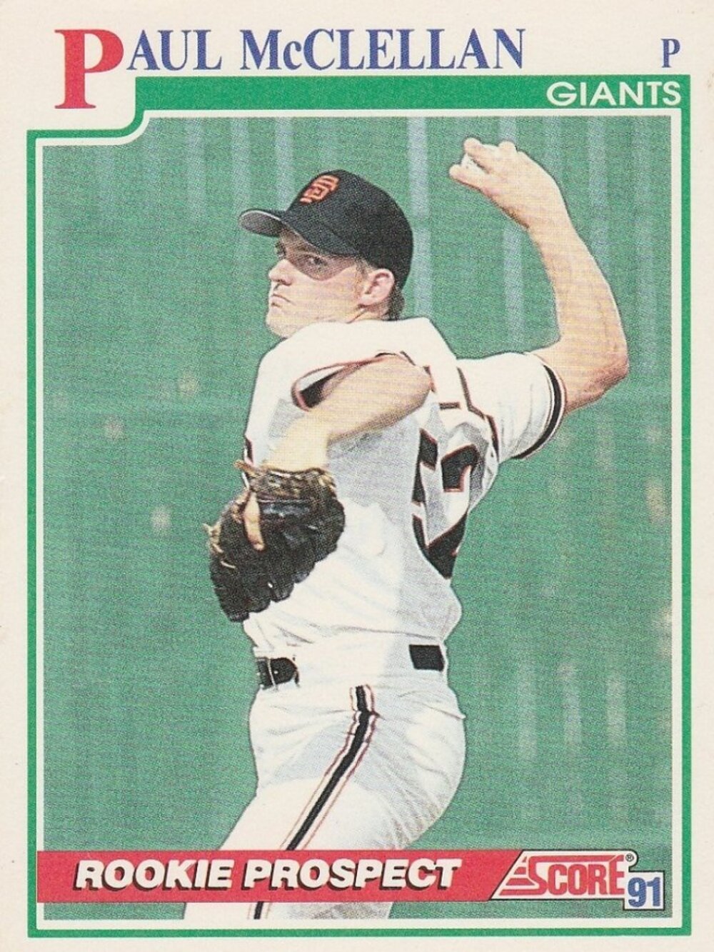 Paul McClellan - Score 91 Rookie Prospect Baseball Card